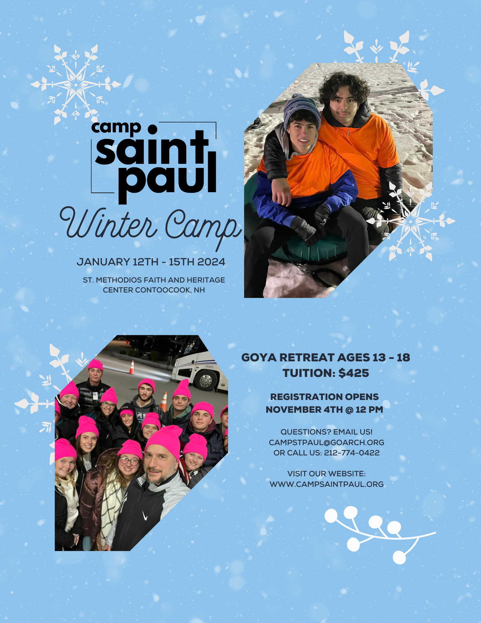 Camp St. Paul 2024 Winter Camp